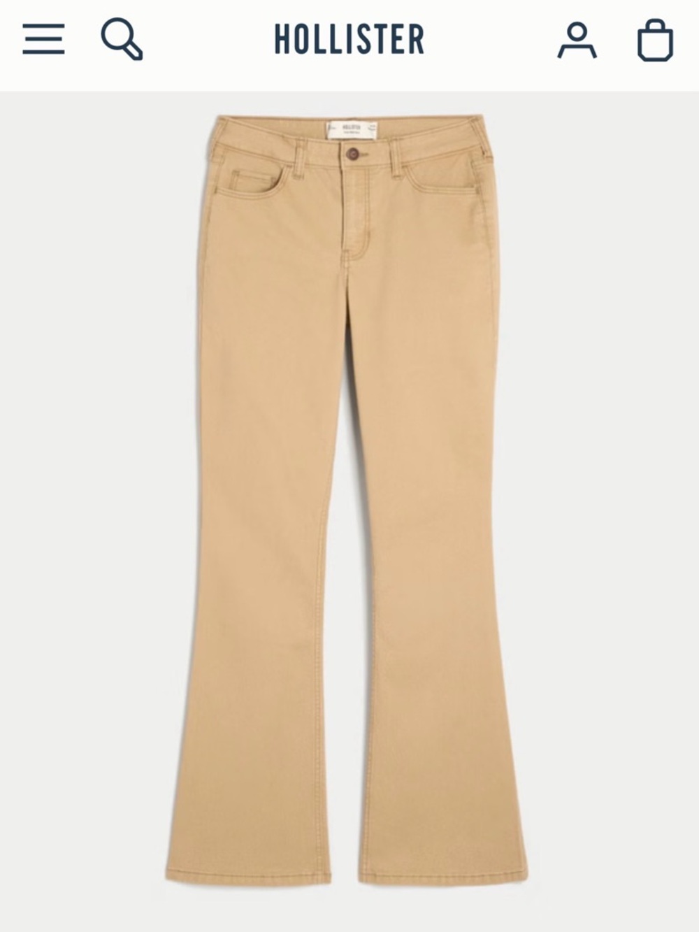 Hollister Women's Tan Bootcut Jeans size 4 L